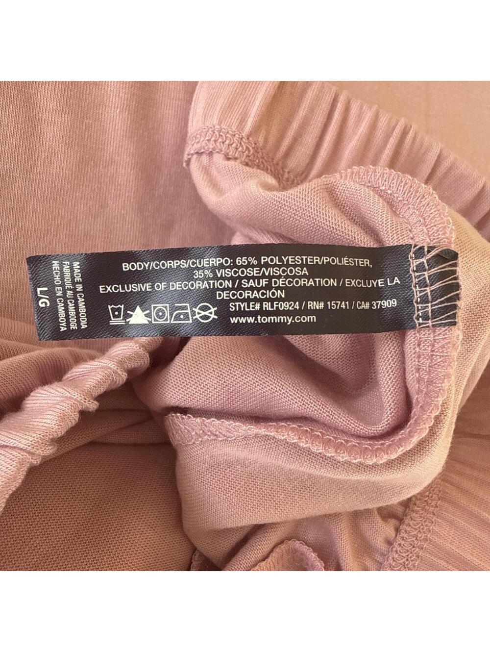Tommy Hilifiger Pink Lounge Sleep Pajama Pants L Breezy Orchid Large NWT - Picture 4 of 5